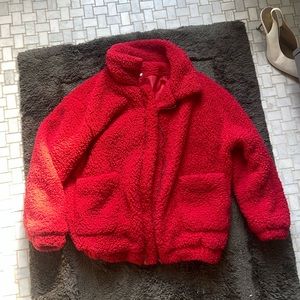 SHEIN oversized teddy jacket